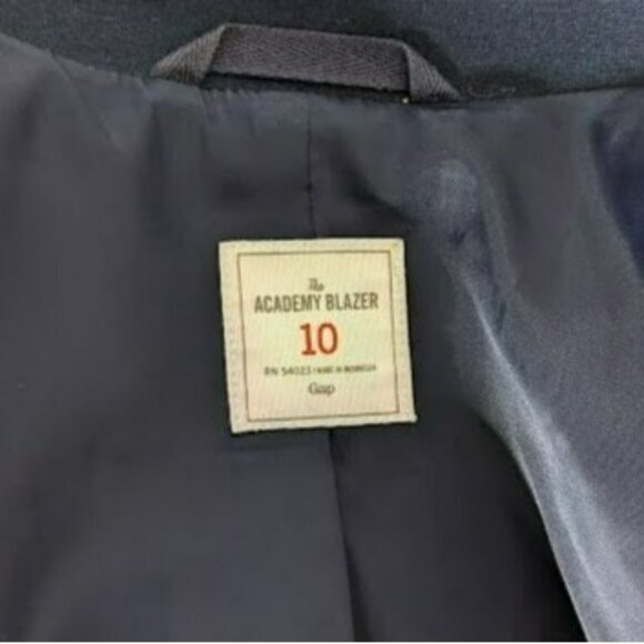 Navy Blue Tailored Blazer Gap The Academy Size 10  Office Career Dark‎ Academia - Picture 6 of 8